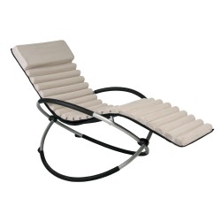 Deck chair pad FUN 170x50cm, beige