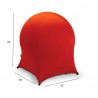 Стул-мяч JELLYFISH 55x55xH63см, материал покрытия  полиэстер   спандекс, цвет  красный