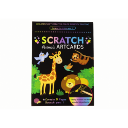 Scratch Coloring Book For Kids ZOO Animals