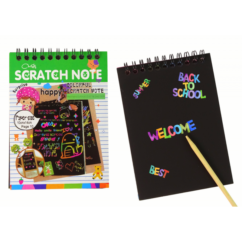 Scratchboard Notes For Kids Green