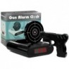 Gun Alarm Clock with Laser Pistol Black