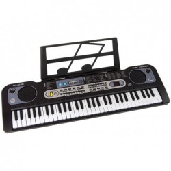 Keyboard with Microphone Musical Instrument Black