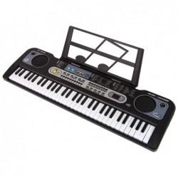 Keyboard with Microphone Musical Instrument Black