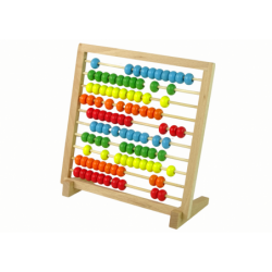 School abacus wooden colorful beads