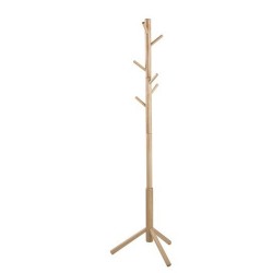 Напольная вешалка BREMEN 51x45xH176см, 8-крючки, материал  каучуковое дерево, цвет  натуральный, обработка  лакированный