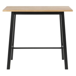 Барный стол CHARA 117x58xH105см, столешница  мебельной пластины дубовым шпоном, обработка  промасленный, ножки  металл