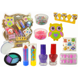 Owl nail art makeup set