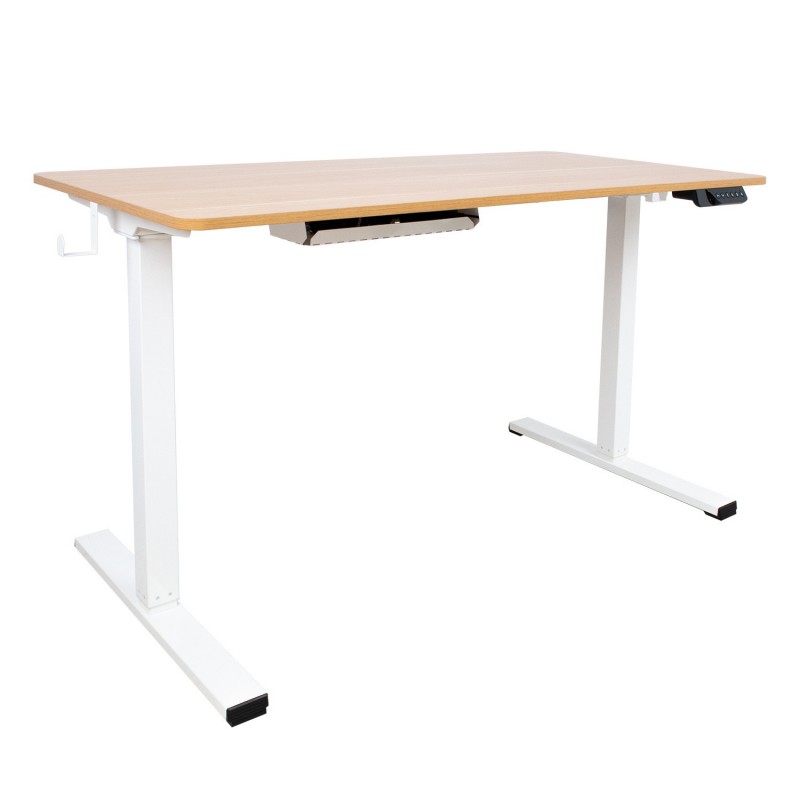 Desk ERGO with 1 motor 120x60xH73-121cm, white oak