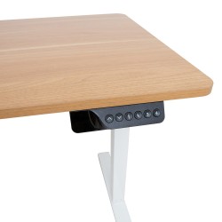 Desk ERGO with 1 motor 120x60xH73-121cm, white oak