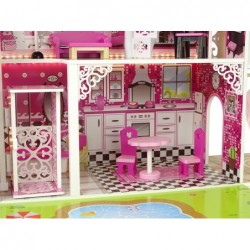 Dollhouse Wooden Villa Nadia Light Pink