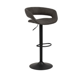 Барный стул GRACE 54,5x48,5xH104см, сиденье и спинка  ткань, цвет  антрацит, ножка  черный
