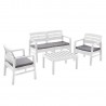 Комплект садовой мебели JAVA стол, скамейка, 2 стула
