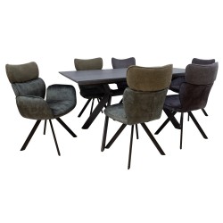 Dining set EDDY-2 table, 6 chairs (10333, 10334)