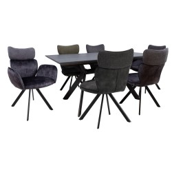 Dining set EDDY-2 table, 6 chairs (10331, 10332)