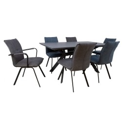Dining set EDDY-2 table, 6 chairs (10336, 10337)