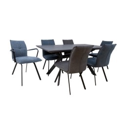 Dining set EDDY-2 table, 6 chairs (10338, 10339)