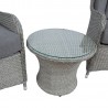 Garden furniture set ASCOT table, 2 chairs, grey