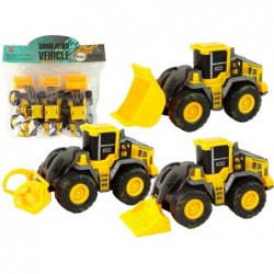 Set of Construction Vehicles 3 Yellow Models