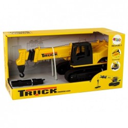Construction Vehicle Crawler Crane Yellow and Black