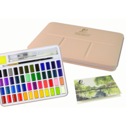 Artist's Set of 48 Watercolor Paints and Accessories