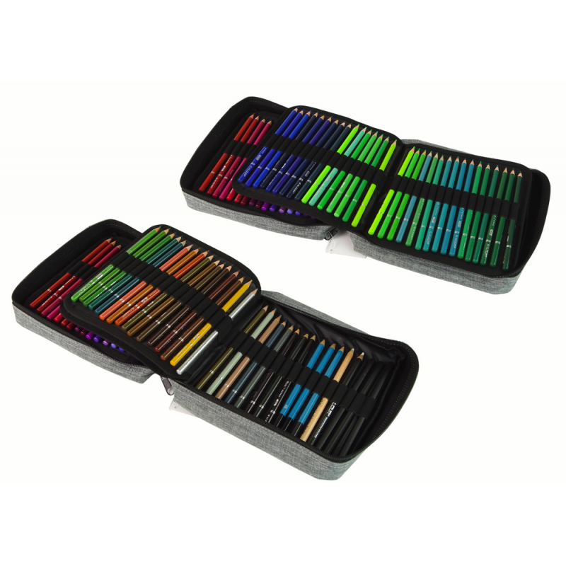 Set of 36 multi-colored double-sided markers in an organizer