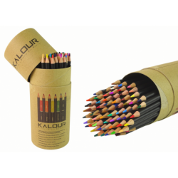 Set of crayons in a tube, sharpener, eraser, 74 pcs.