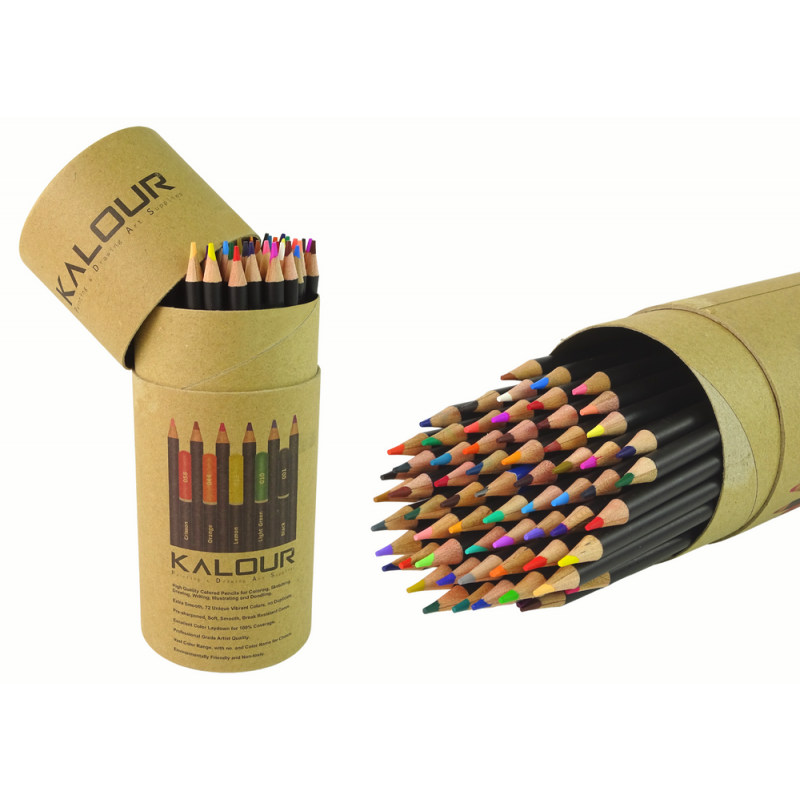 Set of crayons in a tube, sharpener, eraser, 74 pcs.