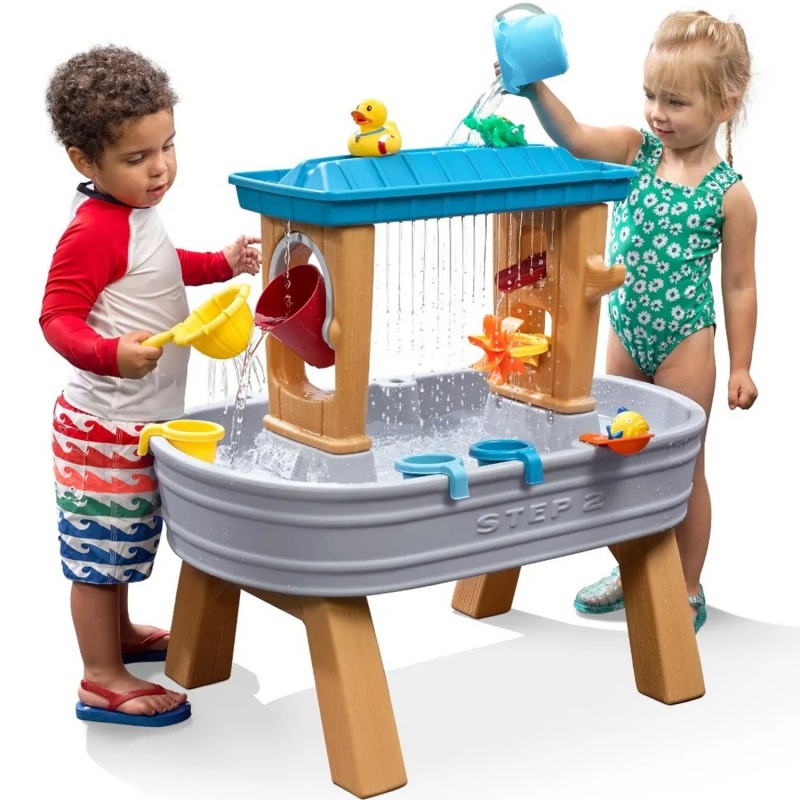 Step2 Water Table with Rain Shower, Bucket and Funnel + Animals