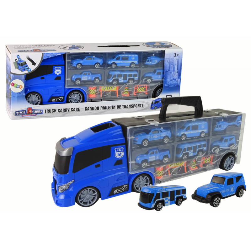 Police Truck Tow Truck Cars Blue Set