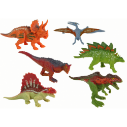 Set of Dinosaur Figurines 6 pieces Colorful