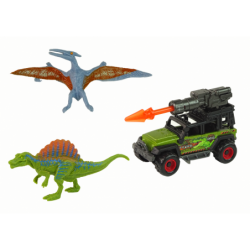 Dinosaurs Figures Car With Rocket Set