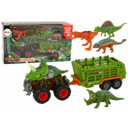 Vehicle with a Dinosaur Theme Trailer 4 Dinosaur Pieces