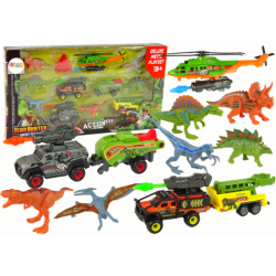Helicopter Dinosaurs Vehicle Set 6 Colorful Pcs