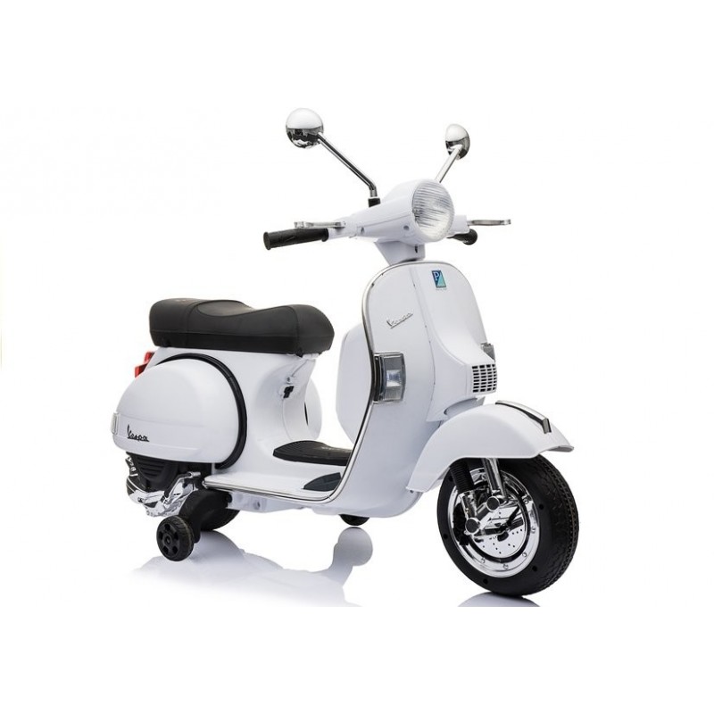 Vespa Scooter Electric Ride On Motorcycle - White