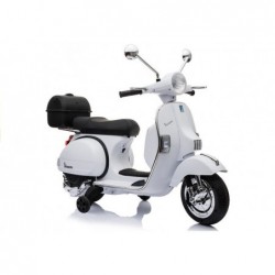 Vespa Scooter Electric Ride On Motorcycle - White