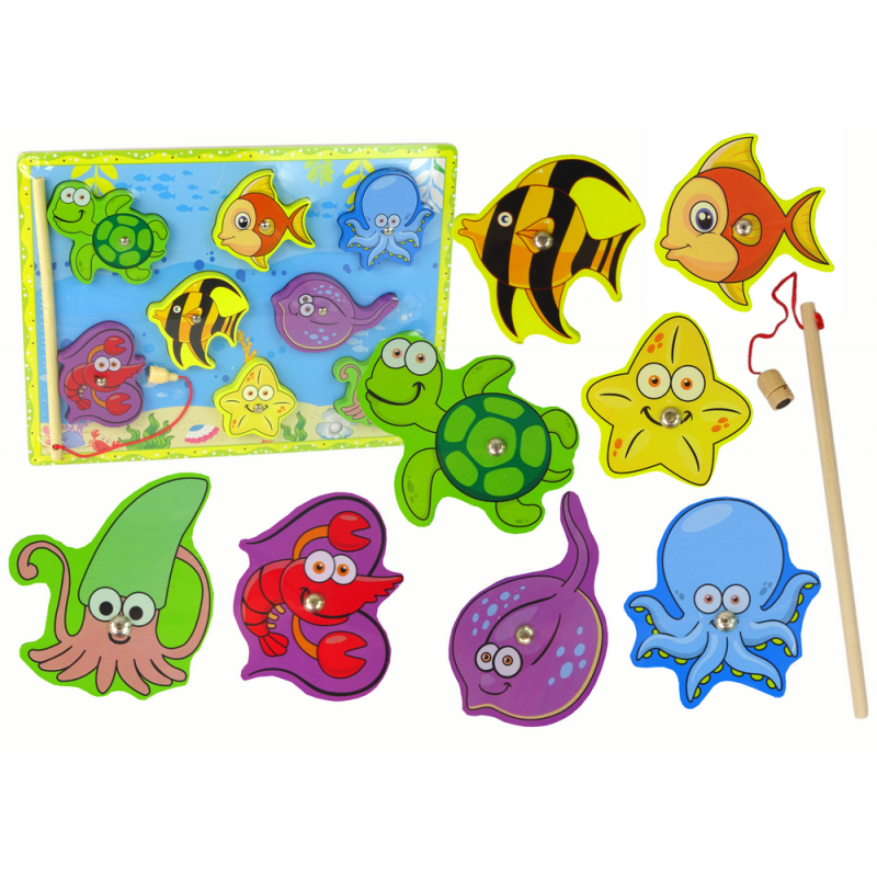 Wooden Set for Catching Sea Animals