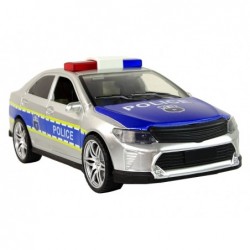 Police Car 1:14 Friction Drive Sounds Light Silver, Toys \ Cars