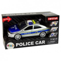 Police Car 1:14 Friction Drive Sounds Light Silver