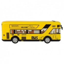 Yellow City Bus With Friction Drive 1:18