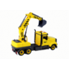 Crane Truck for Unscrewing and Turning Yellow