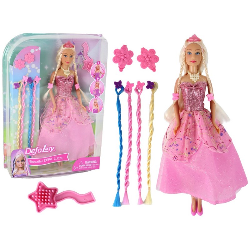 Pink Lucy Princess Doll Hair Accessories