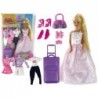 Children's Doll Long Hair Suitcase Clothes
