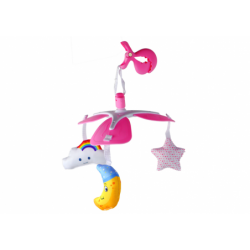 Baby Bed Carousel Sky Clip Pink