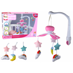 Baby Bed Carousel Sky Sound Pink