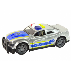 Car Police 1:14 Lights Sounds Silver