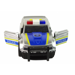 Car Police 1:14 Lights Sounds Silver