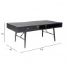 Coffee table LUXEMBOURG 115x60xH45cm, black