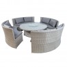 Комплект садовой мебели ASCOT стол и 4 скамейки, серый