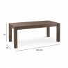 Обеденный стол TURIN 90x165 225xH75см, материал  дуб, цвет  дымчатый дуб, обработка  промасленный