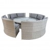 Комплект садовой мебели ASCOT стол и 4 скамейки, серый
